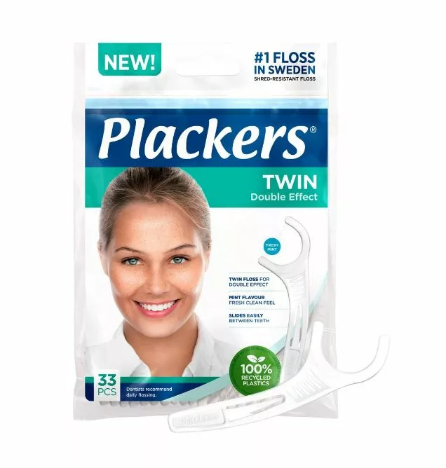 Plackers Twin tanntråd 33 stk