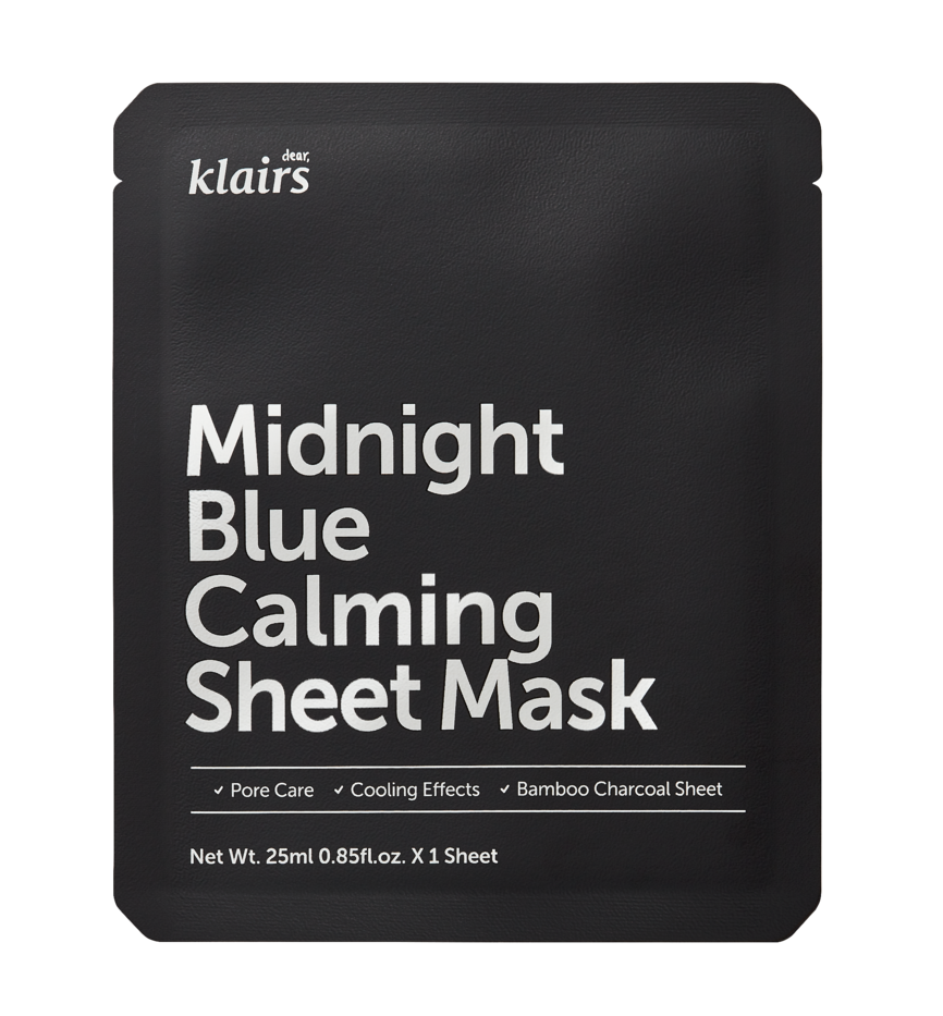 Bilde av en pakke med Klairs Midnight Blue Calming Sheet Mask 25ml