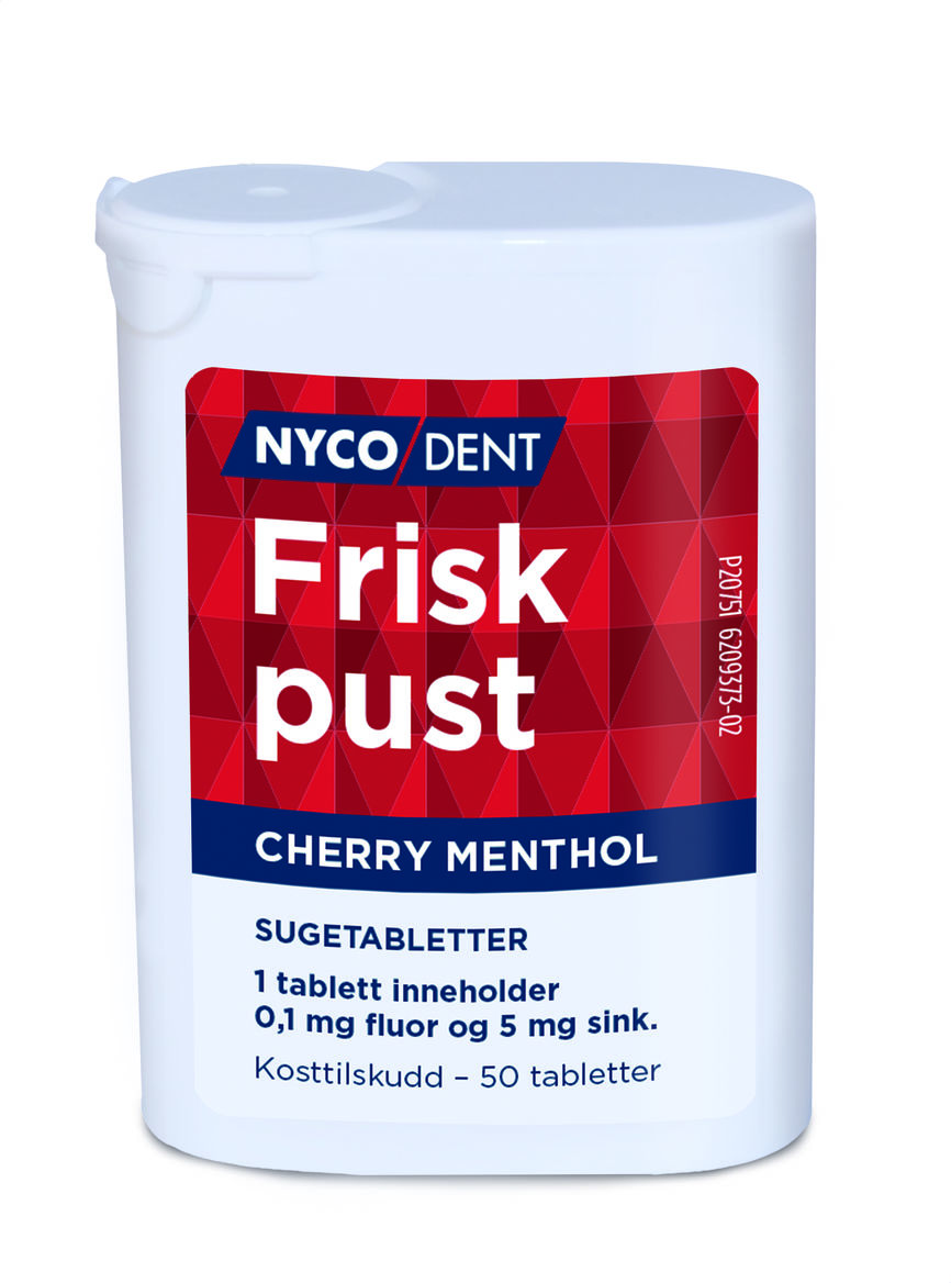 Nycodent Frisk Pust Cherry Menthol 0,1mg 50stk