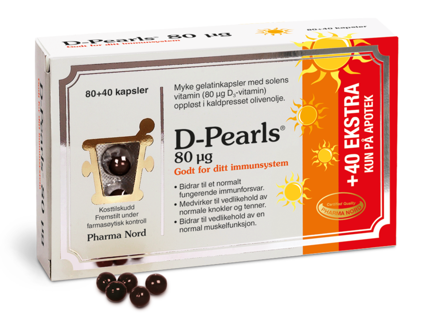 Pharma Nord D-Pearls 80 mcg kapsler 120 stk