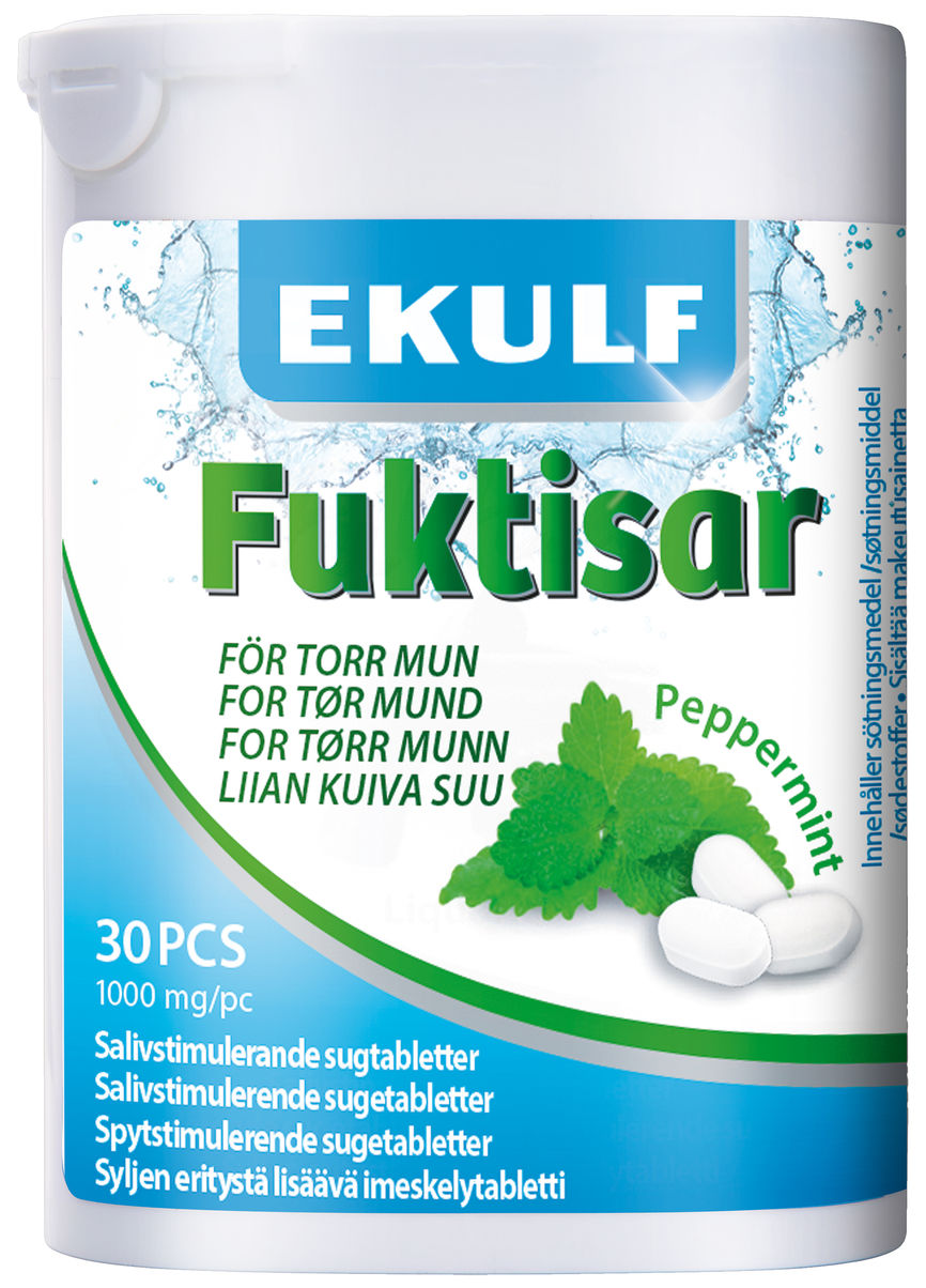 Ekulf Fuktisar Peppermint sugetabletter 30 stk