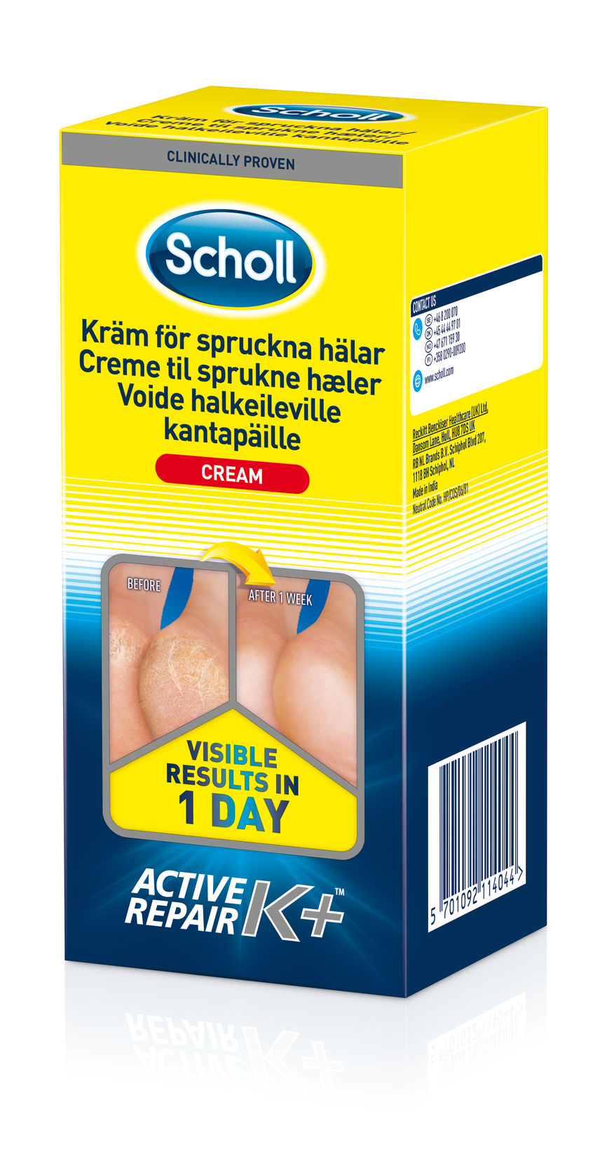 Scholl Krem sprukne hæler K+ 120ml