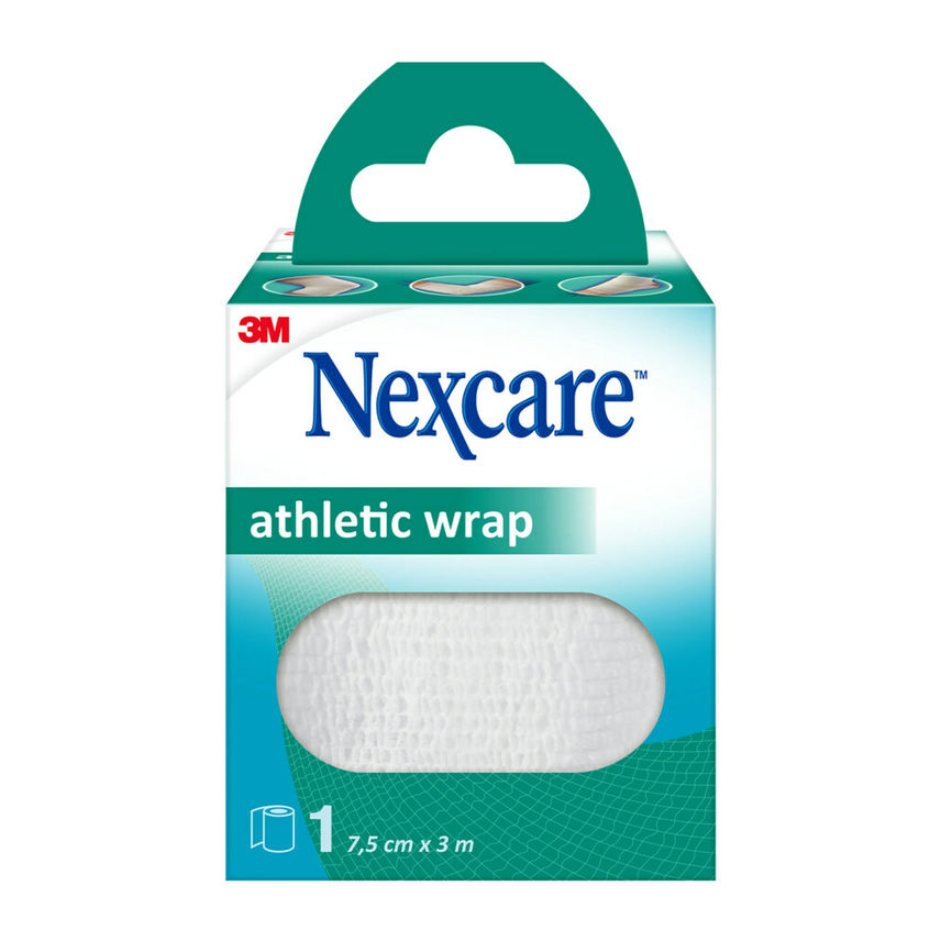 Nexcare™ Athletic Wrap, hvit farge, 1 boks, 75 mm x 2.5 m