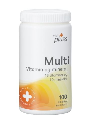 Vidi pluss multi vitamin & mineral 100 tabletter