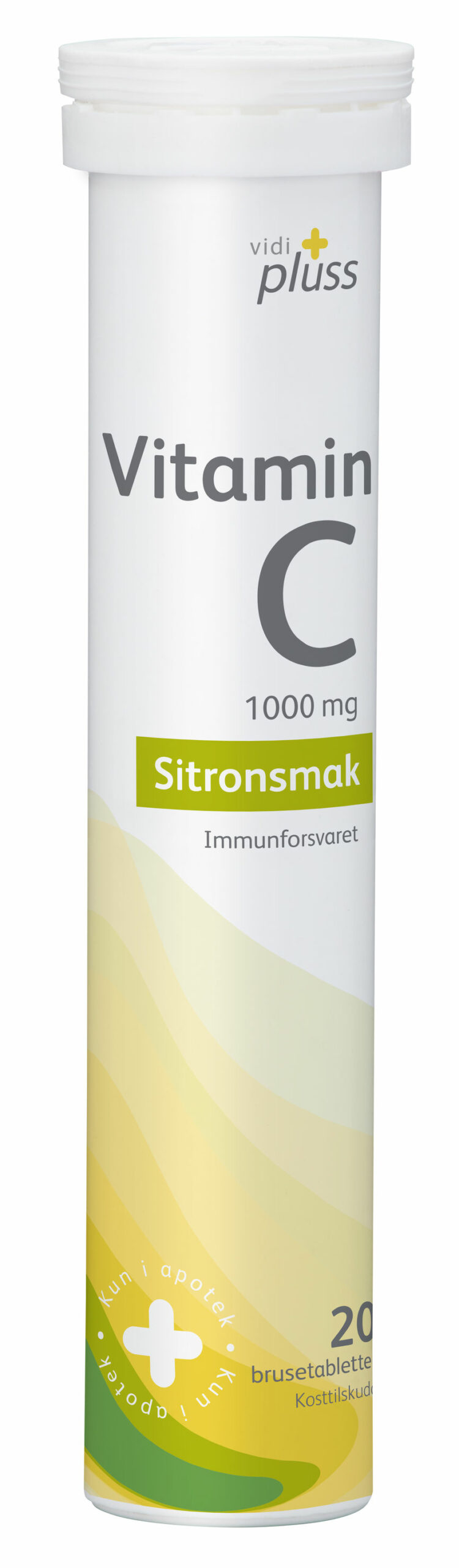 Vidi pluss C-vitamin 1000mg brusetabletter sitronsmak 20 stk