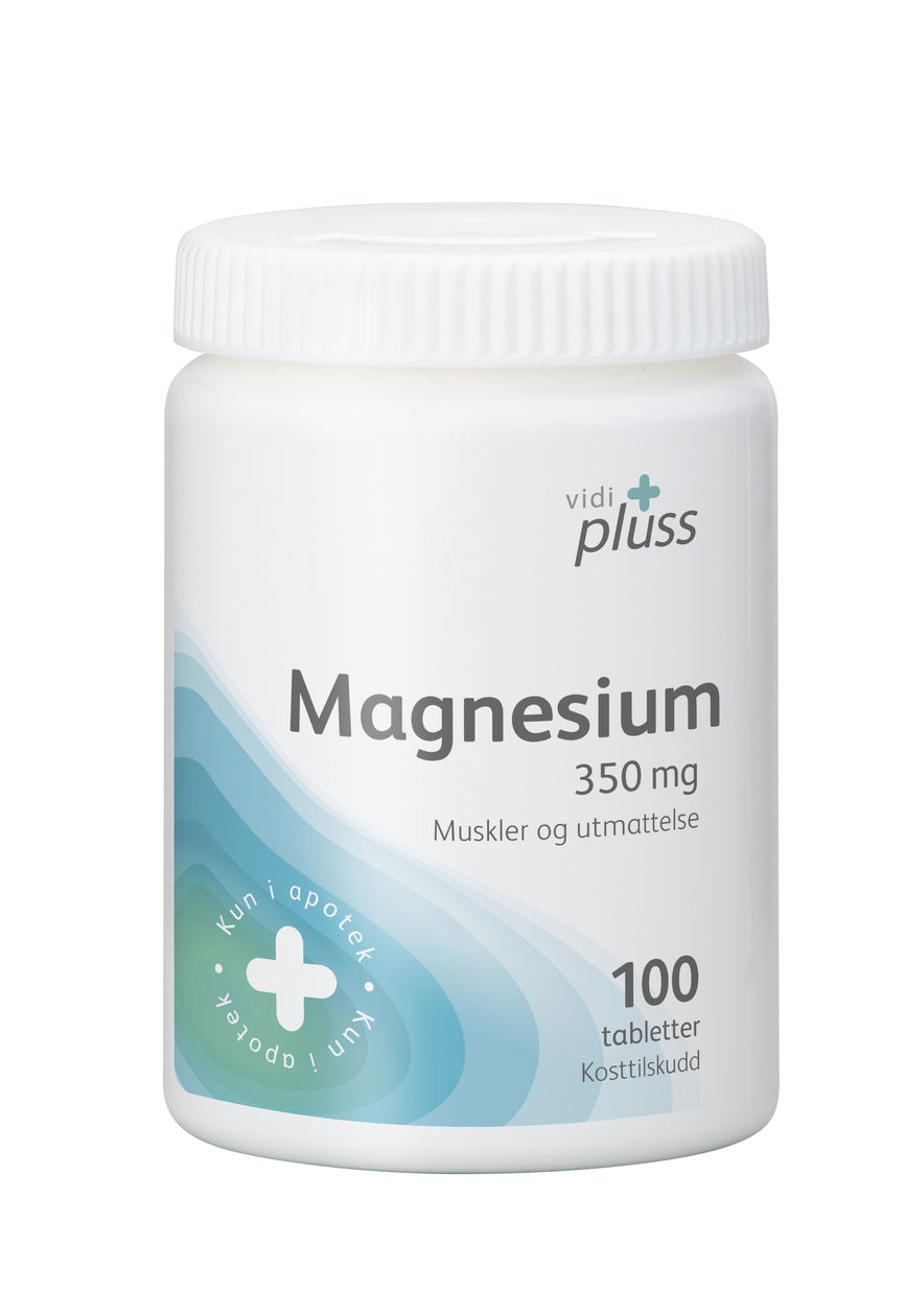 ViDi Pluss Magnesium 350mg 100 tabletter