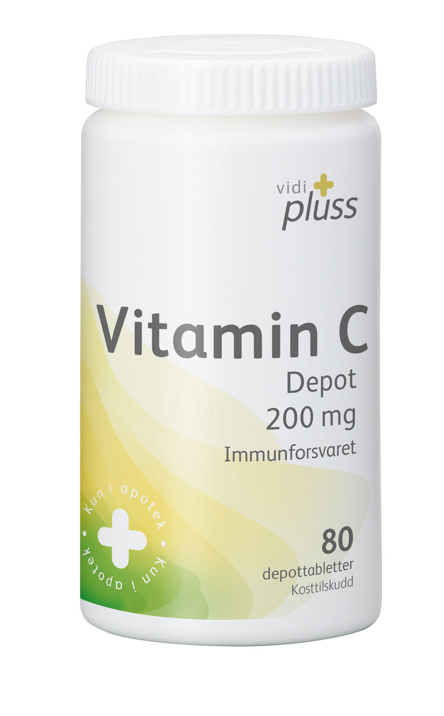 Vidi pluss vitamin C 200mg 80 depottabletter