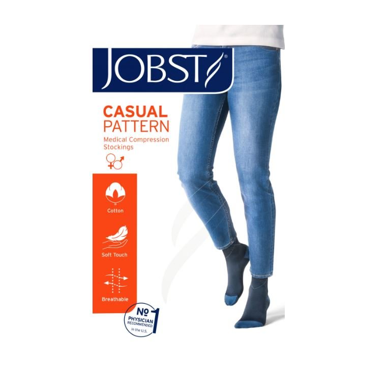 Jobst casual pattern K1 blå L