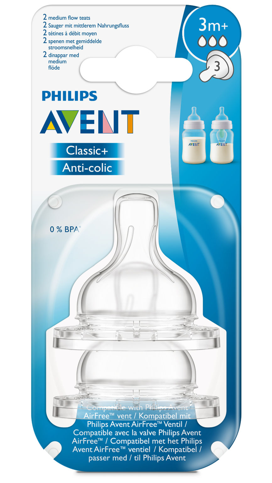 Philips Avent Anticolic Flaskesmokk 3m+ 2 stk