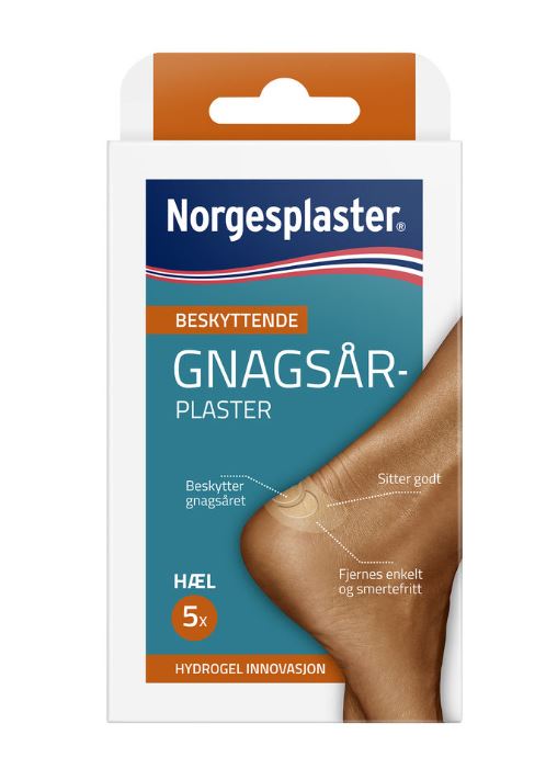 Norgesplaster Beskyttende gnagsårplaster hæl 5 stk