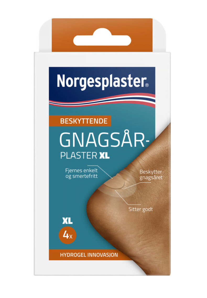 Norgesplaster beskyttende gnagsårplaster hæl XL 4 stk