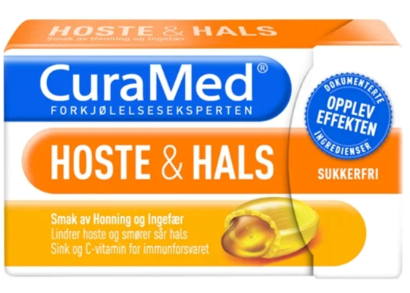 Curamed Hoste & Hals sugetabletter honning og ingefær 16 stk