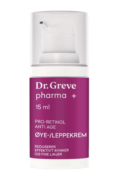 Bilde av en flaske med Dr Greve Pharma Pro-Retinol Anti Age Øye-/Leppekrem 15 ml