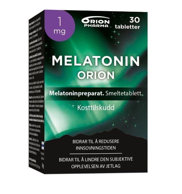 Melatonin Orion Smeltetablett 1mg 30 tabletter