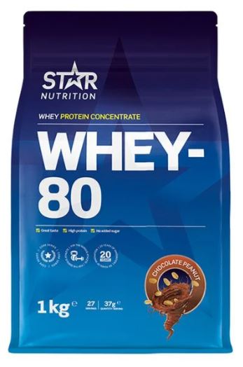 Whey-80 Proteinpulver 1 kg - Chocolate Peanut