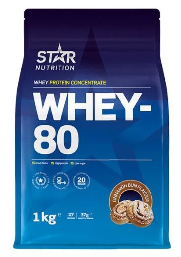 Whey-80 Proteinpulver 1 kg - Cinnamon Bun