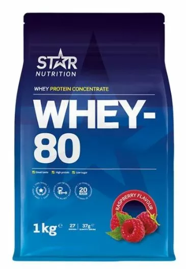 Whey-80 Proteinpulver 1 kg - Raspberry