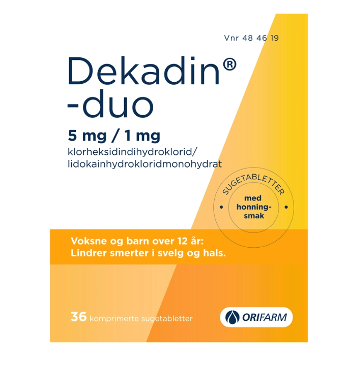 Dekadin-duo Sugetabletter 5mg/1mg honning 36stk