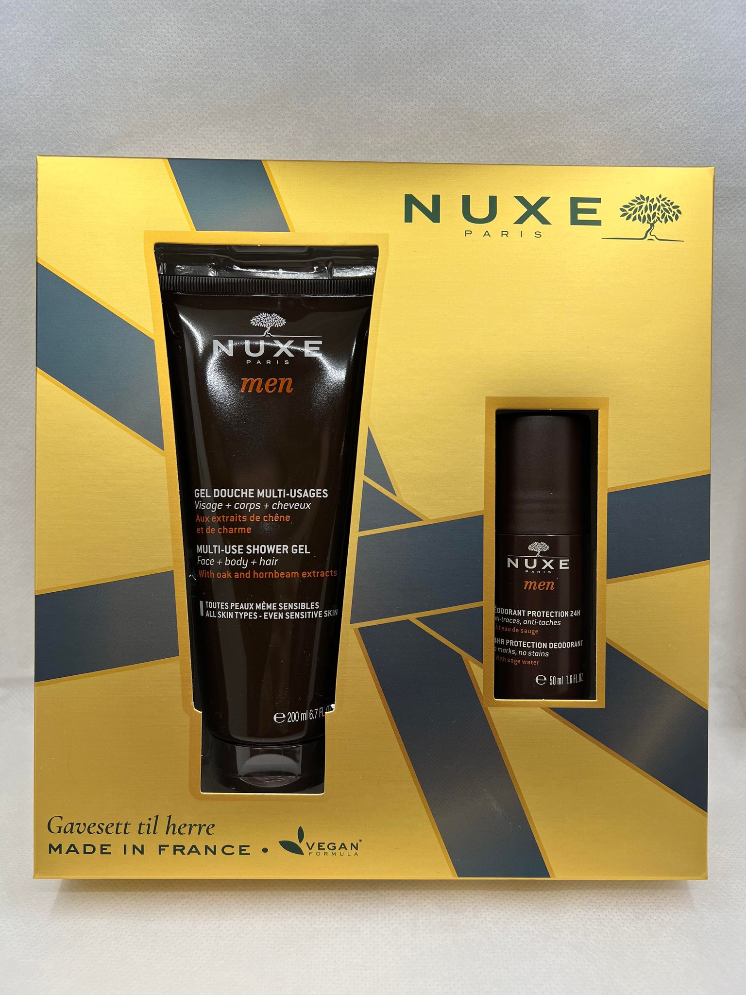 Nuxe Men Gavesett Deo og Dusjgel 50+200ml