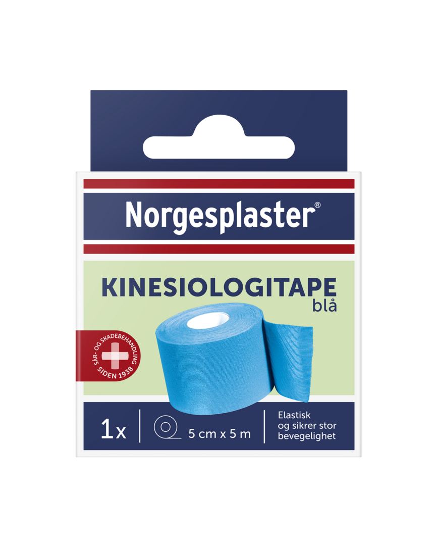 Norgesplaster Kinesiologitape blå 5 cm x 5 m