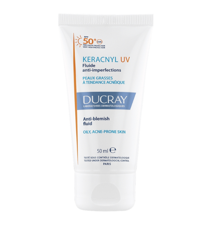 Ducray Keracnyl UV Fluid SPF50+ til uren hud 50 ml