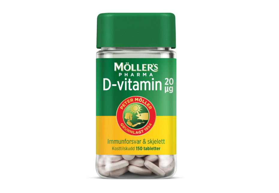 Möller’s Pharma Vitamin-D tablett 20µg 150stk