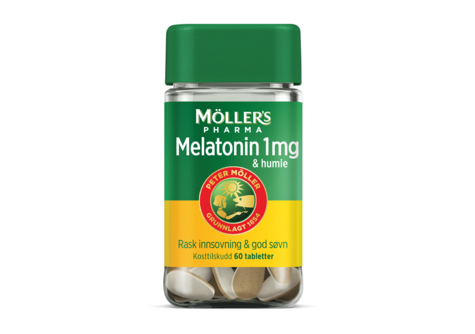 Möller’s Pharma Melatonin tab 1mg  & humle 60stk