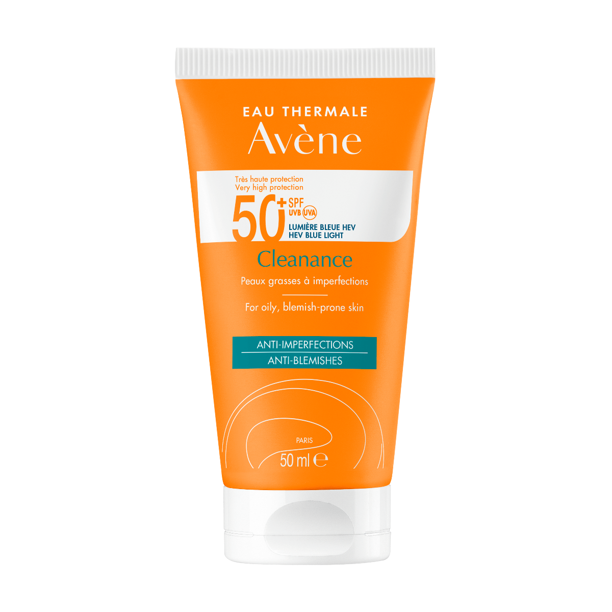 Bilde av en tube med Avène Sun Cleanance 50+ solkrem ansikt 50 ml