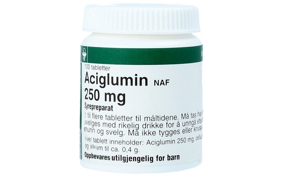 Aciglumin NAF tab 250mg 100 STK