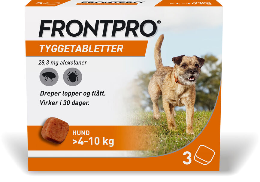 Frontpro vet tyggetablett 28,3 mg til hund 3 stk (blister)