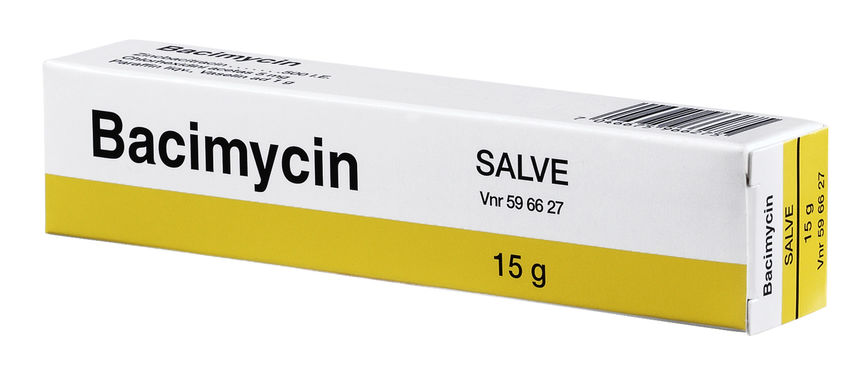 Bilde av en pakke med Bacimycin salve 15 G