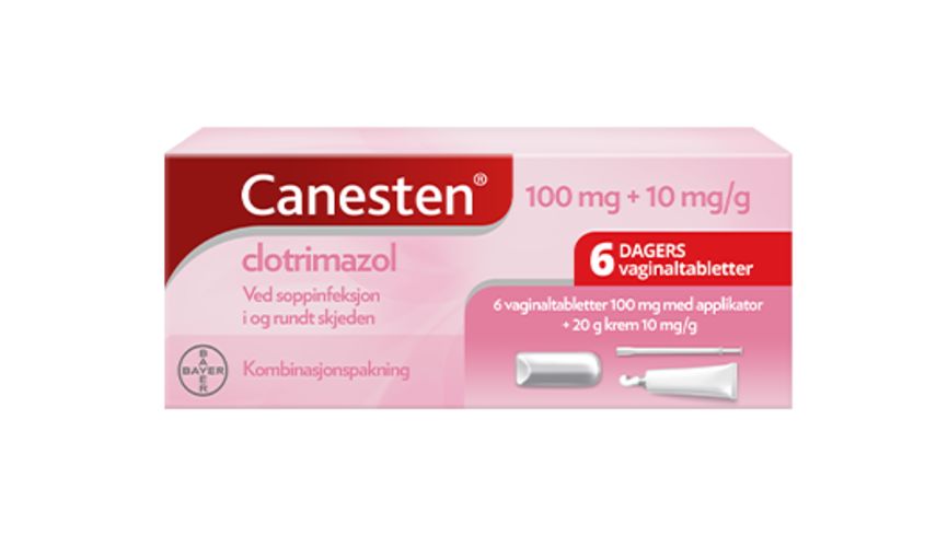 Canesten vag tab 100mg+krem 1% 6+20 KOMBPK