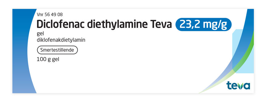 Diclofenac diethylamine teva 23,2 mg gel 100 g