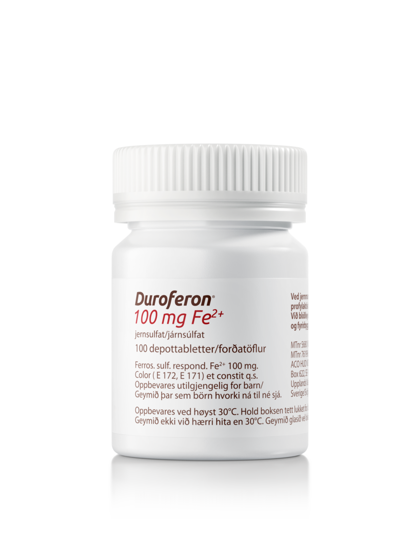 Duroferon 100 mg depottabletter 100 stk