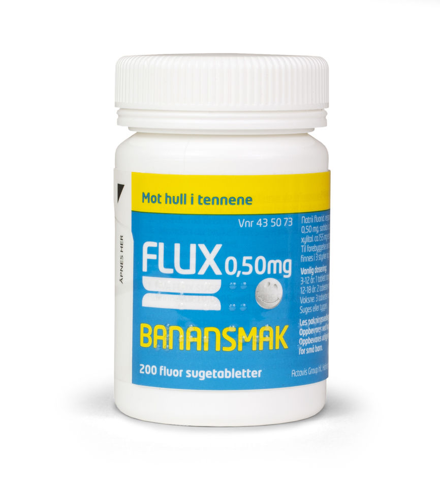 Flux 0,5 mg sugetabletter banan 200 stk