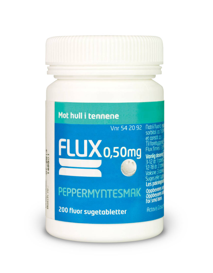 Flux 0,5 mg sugetabletter peppermynte 200 stk