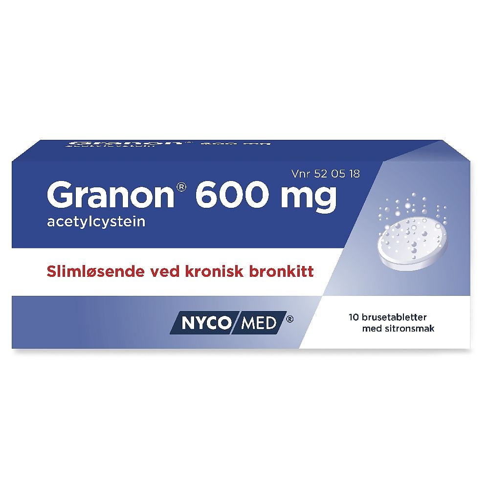 Granon 600 mg brusetabletter 10 stk