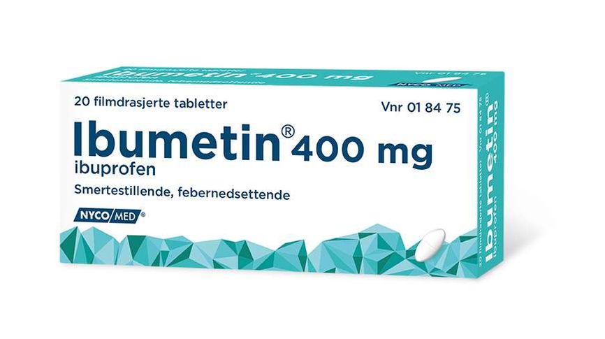 Bilde av en eske med Ibumetin tab 400mg 20 ENPAC