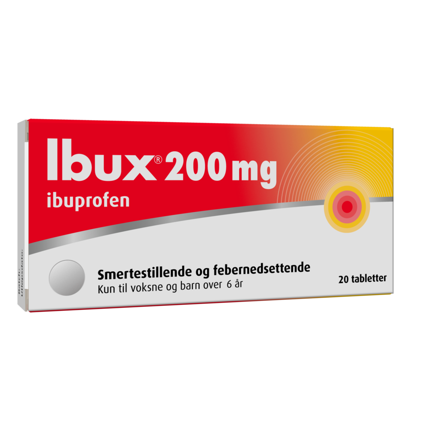 Bilde av en pakke med Ibux tab 200mg 20 ENPAC