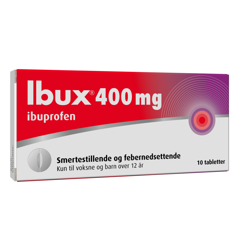 Bilde av en pakke med Ibux tab 400mg 10 ENPAC