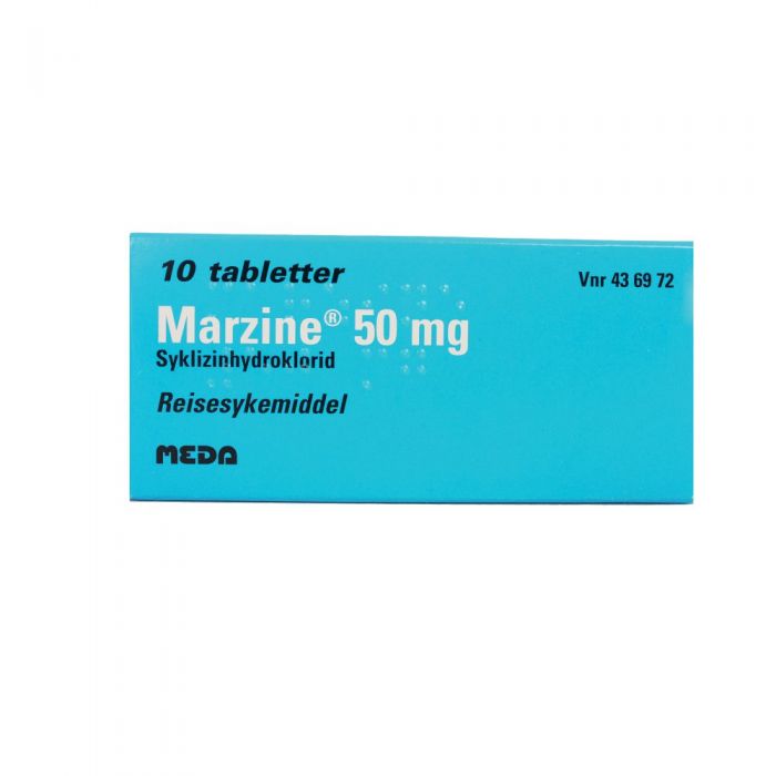 Marzine tab 50mg 10 STK