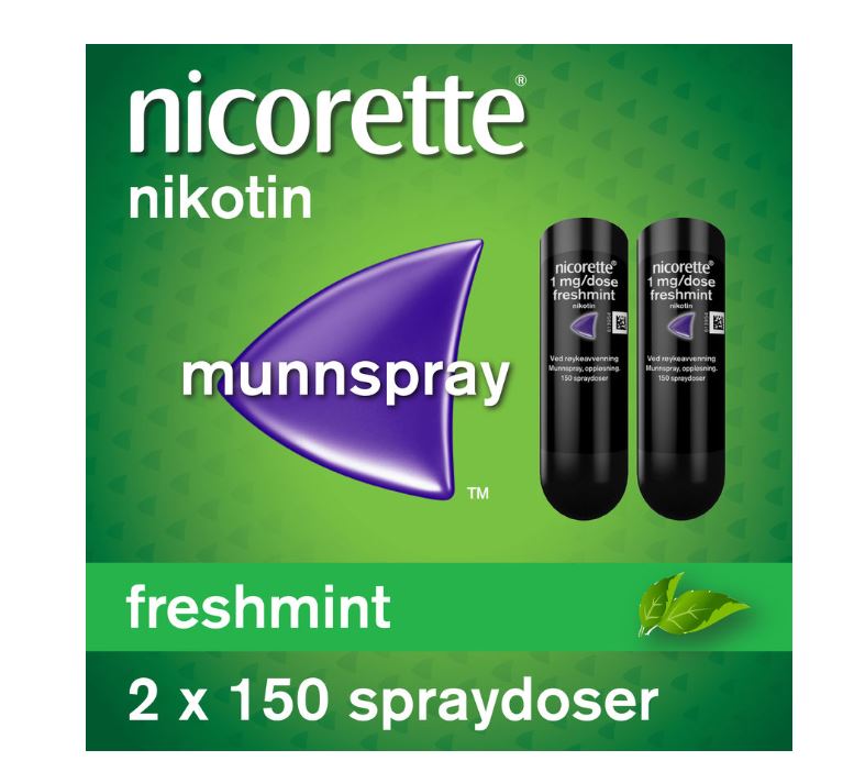 Nicorette munnspray 1mg/dose mint 2X150 DOSER