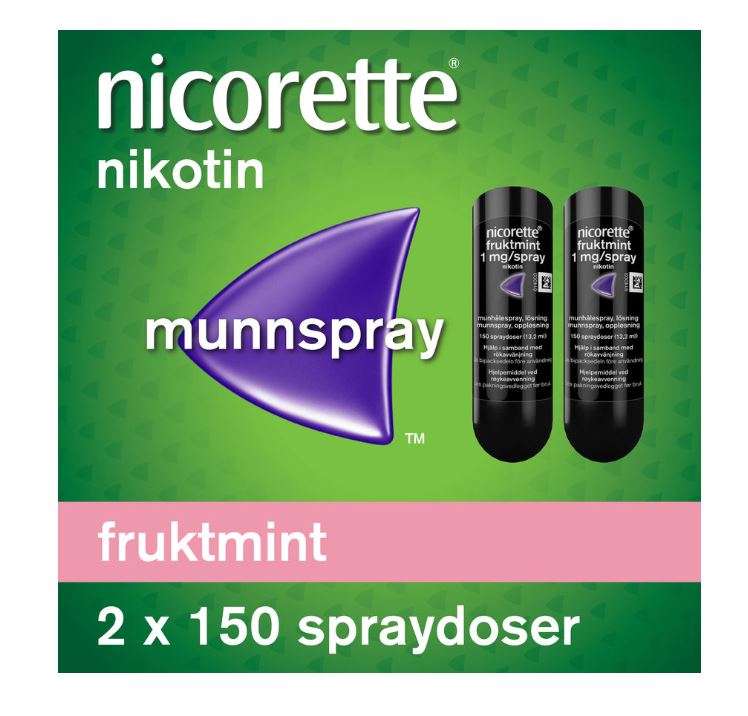 Nicorette munnspray 1mg/spray frukt 2X150 SPRAY