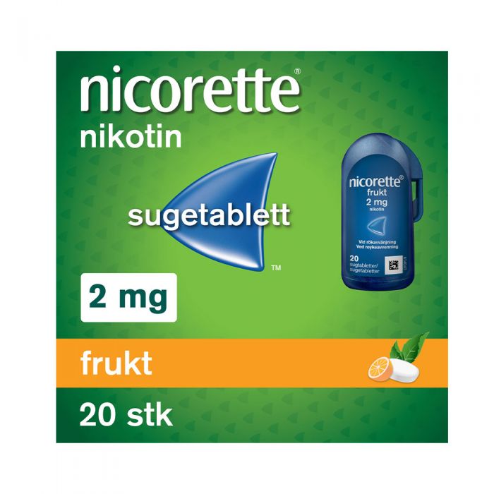 Nicorette Sugetablett 2mg Frukt 20 STK