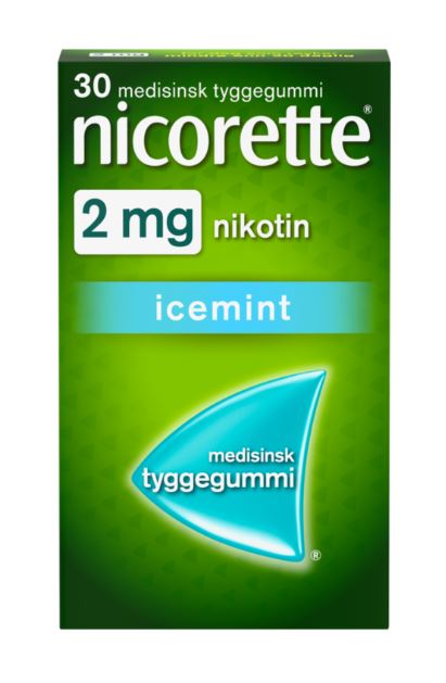 Nicorette Tyggegummi 2mg Icemint 30 ENPAC