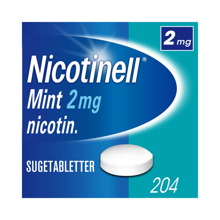 Nicotinell 2 mg Sugetabletter Mint 204 stk