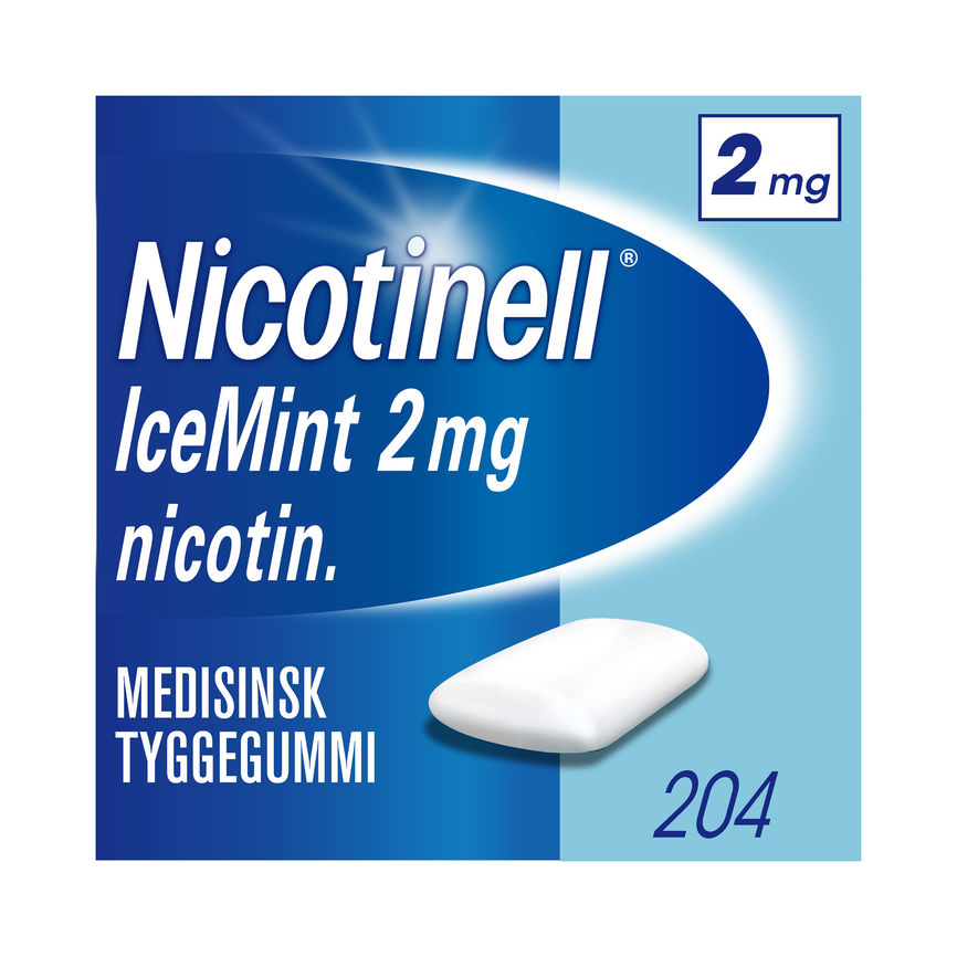 Nicotinell Tyggegummi 2mg Icemint 204 stk.