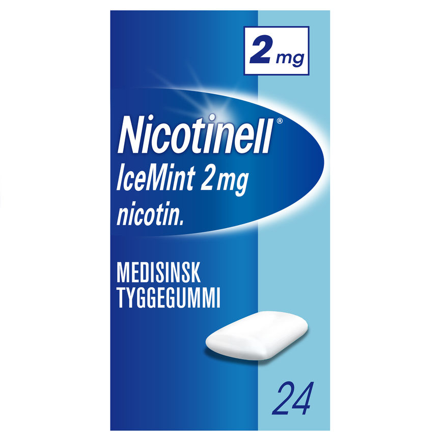 Nicotinell Tyggegummi 2mg icemint 24 stk.