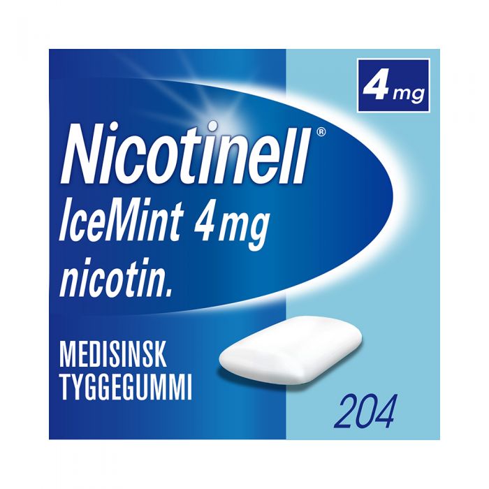 Nicotinell Tyggegummi 4mg Icemint 204 ENPAC