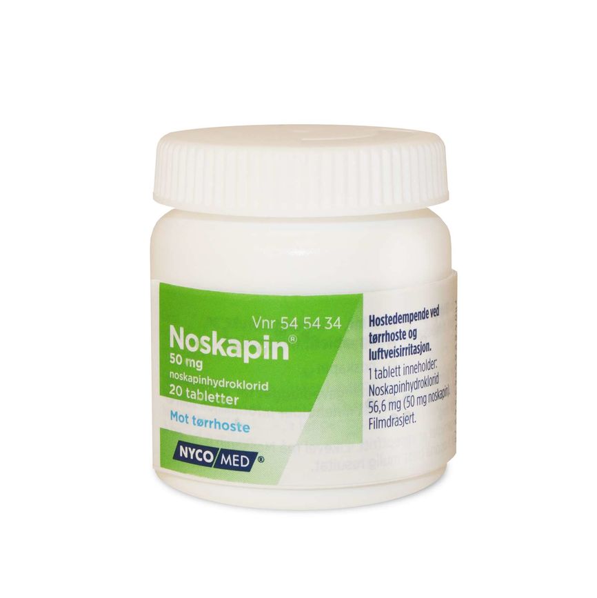 Noskapin 50 mg tabletter 20 stk